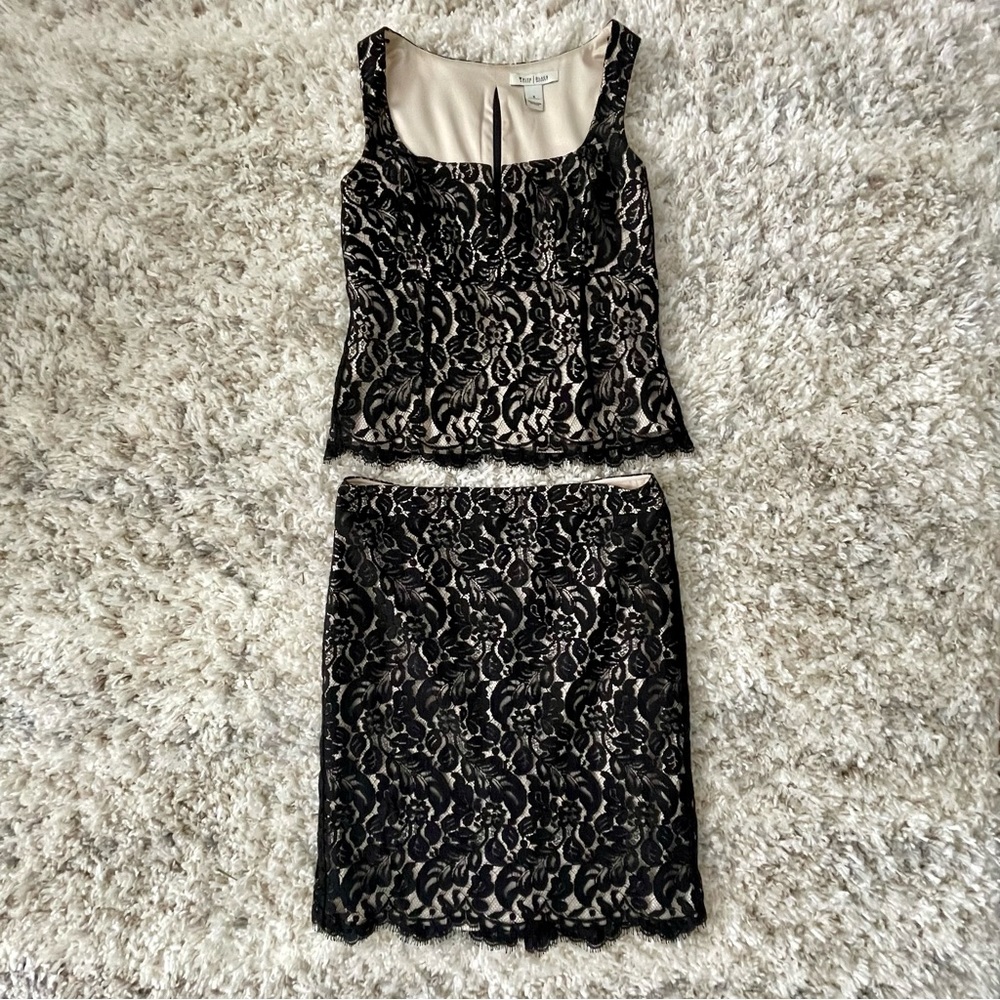 WHBM holiday skirt and fitted top